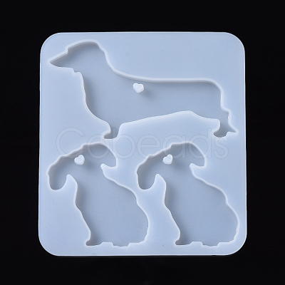 Dog Pendant Silhouette Silicone Molds DIY-I026-12-1