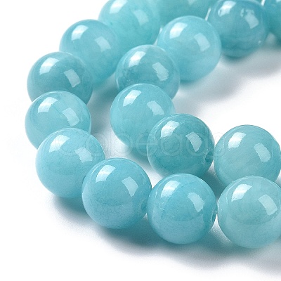 Natural Mashan Jade Round Beads Strands G-D263-10mm-XS28-1