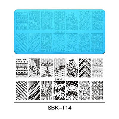 Stainless Steel Nail Art Stamping Plates MRMJ-S048-SBK-T14-1