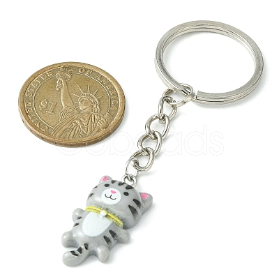 Cat Resin Pendants Keychain KEYC-JKC00500-1