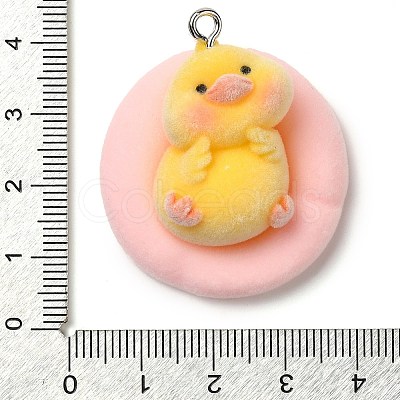 Flocking Resin Sleeping Pendants RESI-D072-02B-1