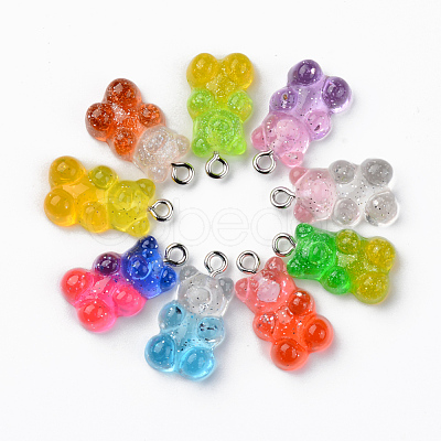 Transparent Resin Pendants RESI-R429-31-1