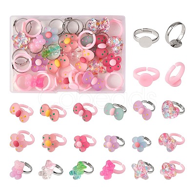 DIY Candy Finger Ring Making Kit DIY-SZ0008-43-1