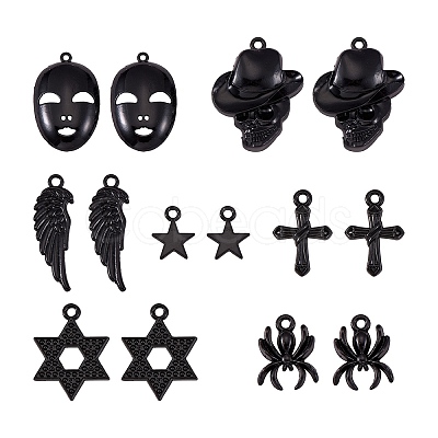 42Pcs 7 Style Alloy Pendants FIND-SZ0002-38-1