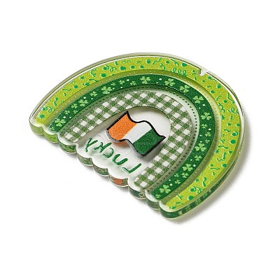 Saint Patrick's Day Theme Acrylic Pendants OACR-G028-01F-1