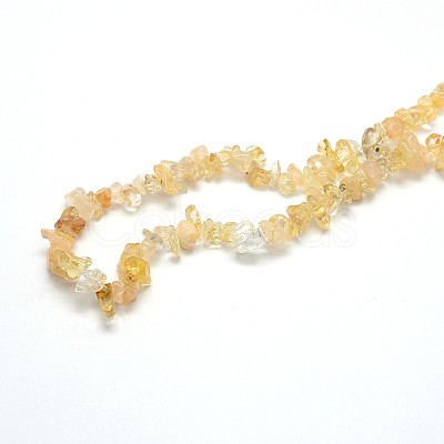 Natural Citrine Beads Strands G-O049-B-29-1