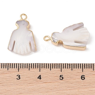 Natural Trochous Shell Pendants SHEL-P017-10G-1