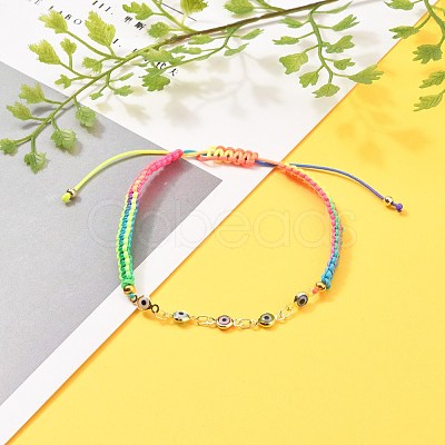 Adjustable Nylon Thread Braided Bead Bracelets BJEW-JB05594-02-1