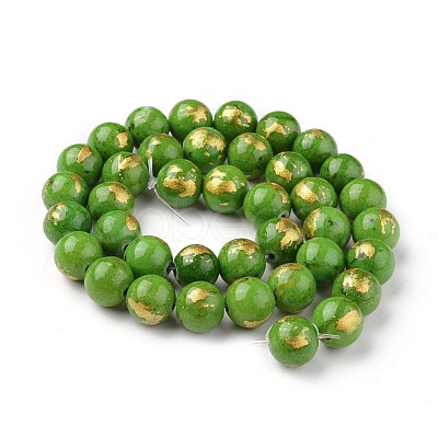 Natural Mashan Jade Beads Strands X-G-F670-A11-10mm-1