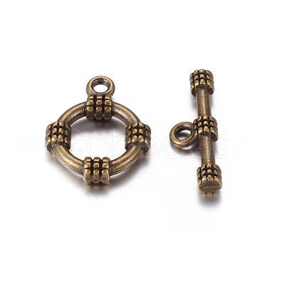 Tibetan Style Alloy Toggle Clasps MLF0141Y-NF-1