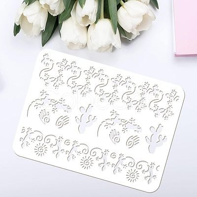 Large Plastic Reusable Drawing Painting Stencils Templates DIY-WH0202-521-1