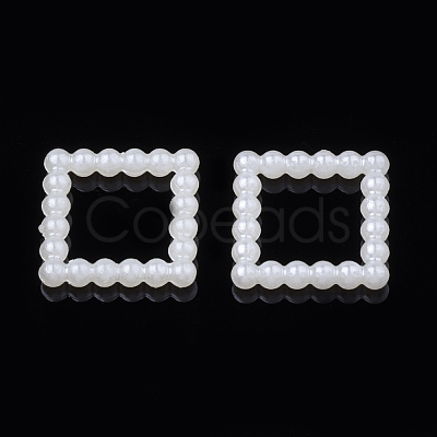 ABS Plastic Imitation Pearl Linking Rings OACR-S020-07-1