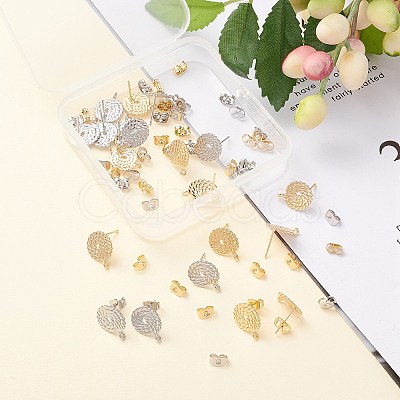 ARRICRAFT Brass Stud Earring Findings DIY-AR0001-22-1