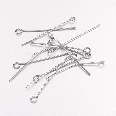 Tarnish Resistant 304 Stainless Steel Eye Pin X-STAS-R045-30mm-1