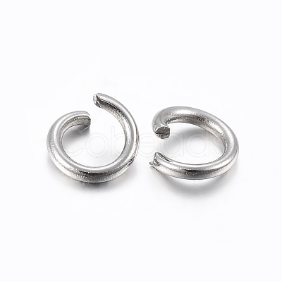 Non-Tarnish 304 Stainless Steel Open Jump Rings X-STAS-H437-9x1mm-1