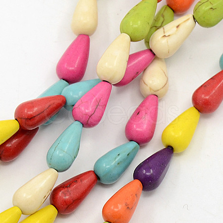Natural Howlite Beads Strands TURQ-G140-07-1