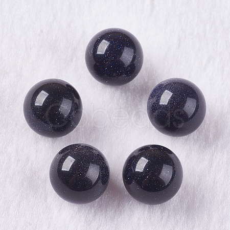 Synthetic Blue Goldstone Beads G-K275-25-10mm-1