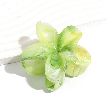 5-Petals Flower Shapes Plastic Claw Hair Clips PW-WG70882-03-1