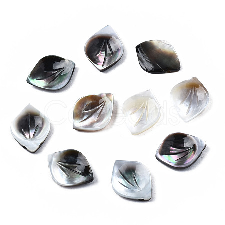 Natural Black Lip Shell Pendants SSHEL-S258-101A-1