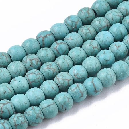 Synthetic Turquoise Beads Strands X-TURQ-S192-4mm-2-1