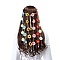 Velvet Headbands, with Wood Beads, Flower, for Women, Colorful, 600mm