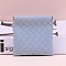 PU Leather Shrapnel Makeup Bags, Portable Travel Squeeze Top Storage Pouch for Key, Small Cosmetic, Light Steel Blue, 10x10cm