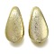 UV Plating CCB Plastic Beads, Texture, Teardrop, Champagne Gold, 24.5x13x13mm, Hole: 1.4mm