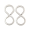 Non-Tarnish 304 Stainless Steel Pendants, Number 8 Charm, Stainless Steel Color, 25.5x11.5x1.5mm, Hole: 8.5mm