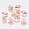 Faceted Glass Rhinestone Charms, Imitation Austrian Crystal, Cone, Light Rose, 10x4.5mm, Hole: 1mm