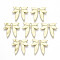 Rack Plating Alloy Pendants, Cadmium Free & Lead Free, Leaf, Light Gold, 22x24x2mm, Hole: 1.5x3mm