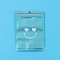 Plastic Zip Lock Bags, Resealable Small Jewelry Storage Bags Self Seal Bags, Top Seal, Rectangle with Smiling Face, Deep Sky Blue, 15x10.5cm