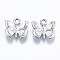 Alloy Charms, Cadmium Free & Lead Free, Butterfly, Platinum, 12x12.5x3mm, Hole: 1.8mm