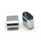 Tarnish Resistant 304 Stainless Steel Slide Charms, Rectangle, 10x8x5mm, Hole: 8.5x5mm