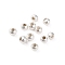 Round Brass Spacer Beads, Silver, 3mm, Hole: 1mm