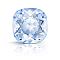 Preciosa&reg MAXIMA Crystal Fancy Stones, Czech Crystal, 435 36 132 Cushion Square, Dura Foiling, Light Sapphire, 10x10mm