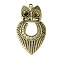 Tibetan Style Alloy Pendant Rhinestone Settings, Cadmium Free & Nickel Free & Lead Free, Owl Charms, Antique Bronze, 55x29x4mm, Hole: 2.2mm, Fit for 5.5mm Rhinestone