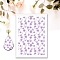 Ceramics Clay Water Transfer Paper, Underglaze Transfer Decals, for DIY Earrings Pendants, Flower, 13.8x9.5mm