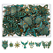 SUPERFINDINGS 42Pcs 7 Style Zinc Alloy Pendants, Cadmium Free & Lead Free, Mixed Shape, Antique Bronze & Green Patina, 28~46x24~48x2~5mm, Hole: 2~8mm, 6pcs/style