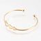 Brass Cuff Bangle, Real 18K Gold Plated, 2 inchx2-1/4 inch(50x57mm)