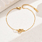 Elegant Stainless Steel Link Bracelets, with Cable Chain for Women Daily Casual Party Wear, Knot, 6-1/2 inch(16.5cm)