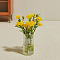 Resin Bouquet Vase, Micro Landscape Home Dollhouse Accessories, Pretending Prop Decorations, Yellow, 20x80mm