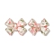 Transparent Printed Acrylic Cabochons, Butterfly, Pink, 32x40x9mm