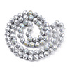 Electroplate Opaque Glass Beads Strands EGLA-H101-01E-3