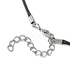 Braided Glass Seed Bead Spider Pendant Necklaces NJEW-MZ00036-04-5