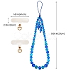Round Synthetic Moonstone Beaded Mobile Straps HJEW-SW00042-08-2