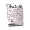Ideas for Valentines Day Gifts for Him Zinc Alloy Love Note Pendants X-PALLOY-A15463-AS-FF-2