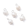 Natural Cultured Freshwater Pearl Charms PALLOY-JF01099-03-1