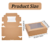 Rectangle Kraft Paper Storage Gift Boxes with Clear Visible Window CON-WH0095-89-2