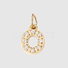 Stainless Steel Cubic Zirconia Pendants with Jump Rings FIND-PW0024-08O-1