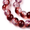 Transparent Crackle Baking Painted Glass Beads Strands X1-DGLA-T003-01A-07-3